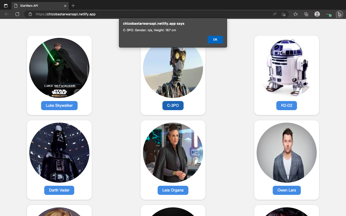 Starwars api